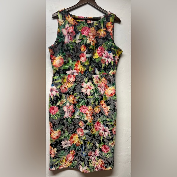 Eci Embroidered Dress Beige By Eci Dress Beige By Eci Dresses Beige By Eci  Tropical Floral